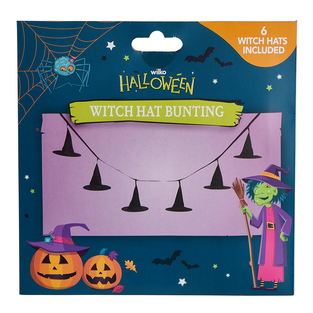 Wilko Halloween Witches Hat Bunting Image 4