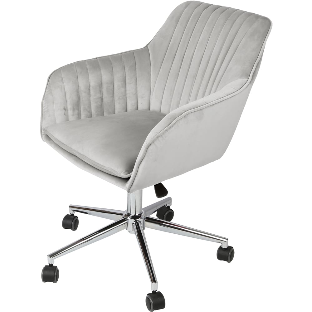 Briseis Grey Adjustable Swivel Office Chair Image 2