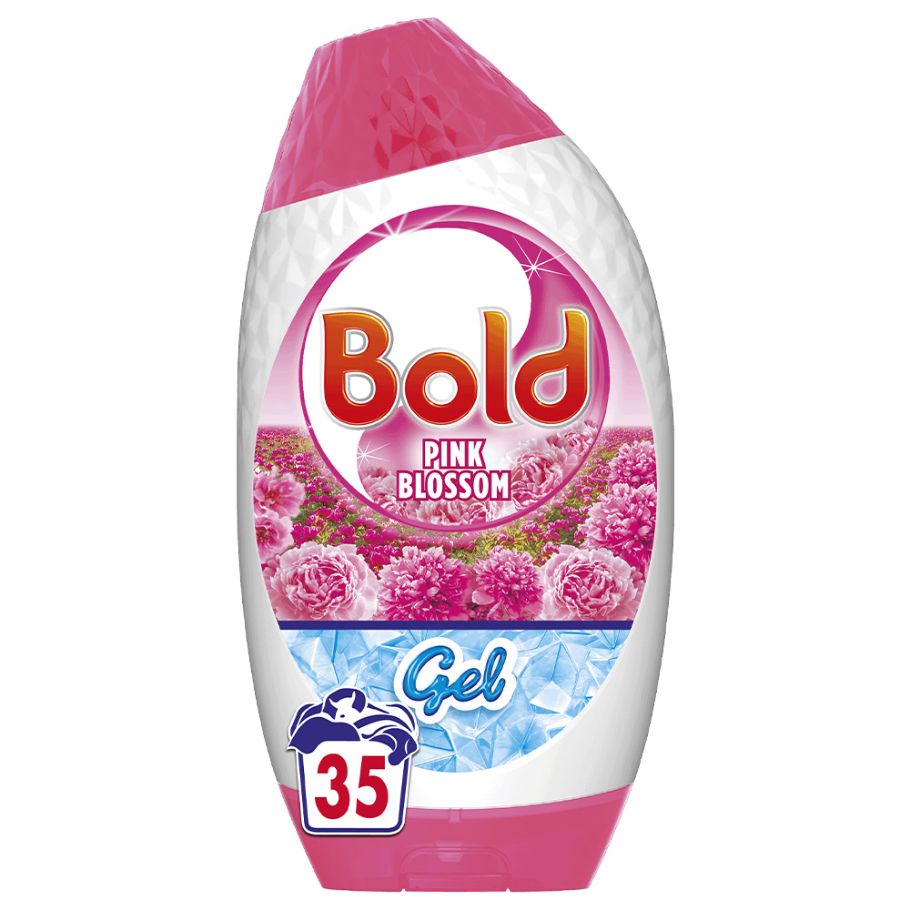 Bold 2 in 1 Pink Blossom Washing Liquid Detergent Gel 35 Washes Case of 6 x 1.23L Image 2