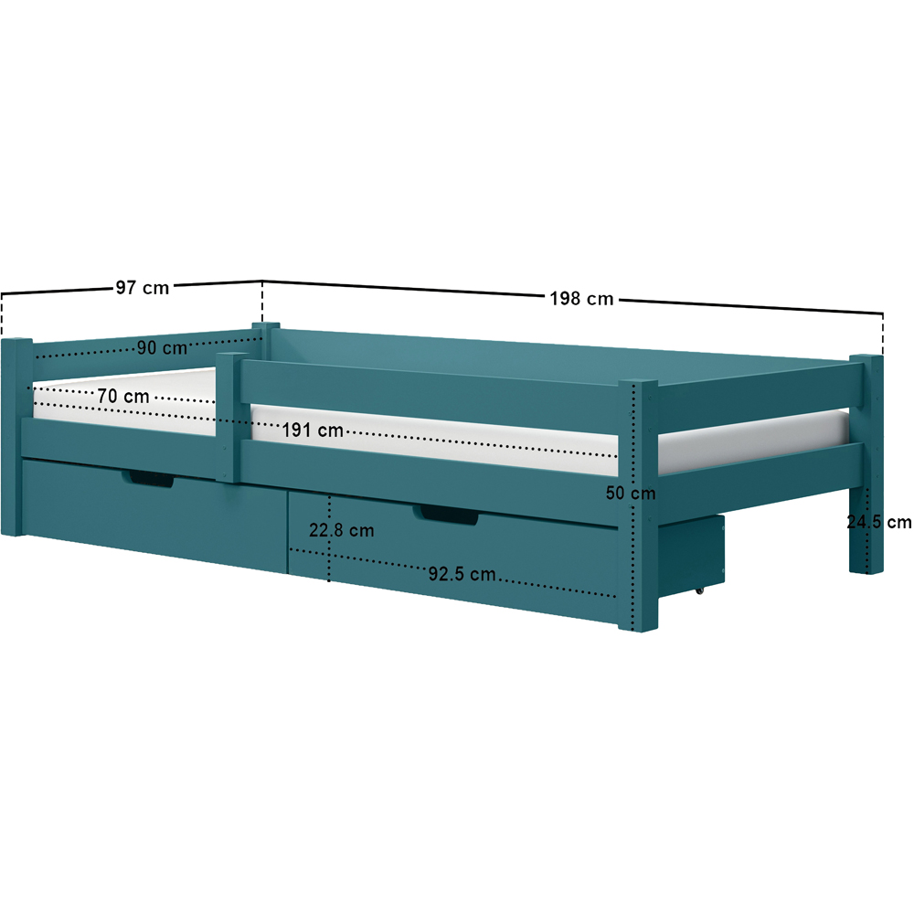 Flair Milo Single Navy Bed with Storage Image 7