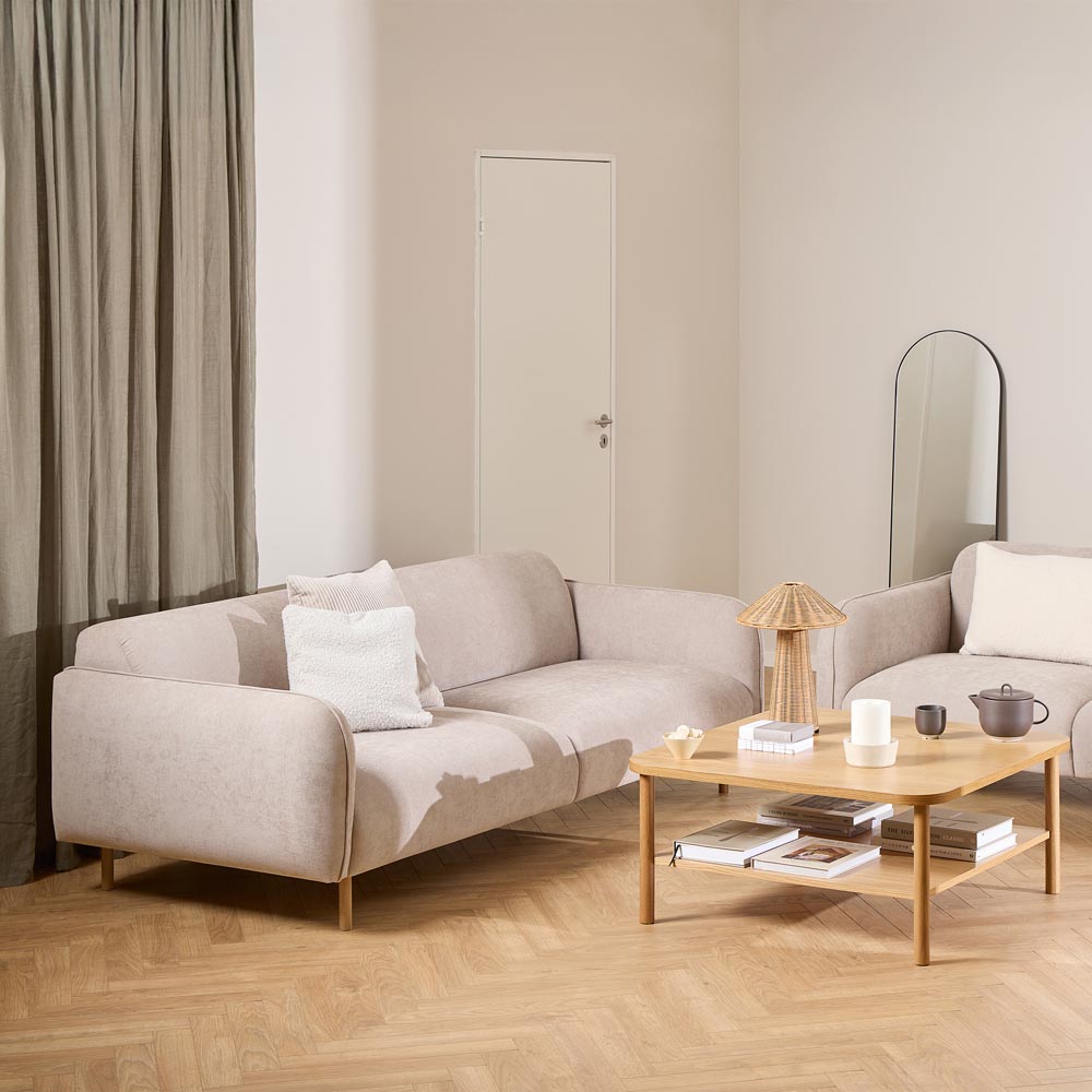 Florence Westham 5 Seater Fay Beige Fabric Sofa Set Image 9