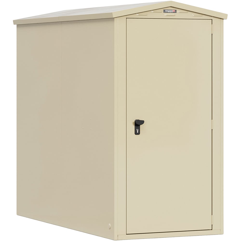 Asgard Sentry 3 x 7ft Cream Apex Garden Shed Image 1