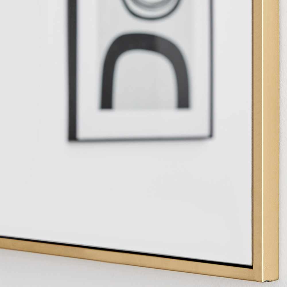 Furniturebox Austen Rectangular Gold Extra Large Metal Wall Mirror 170 x 50cm Image 6