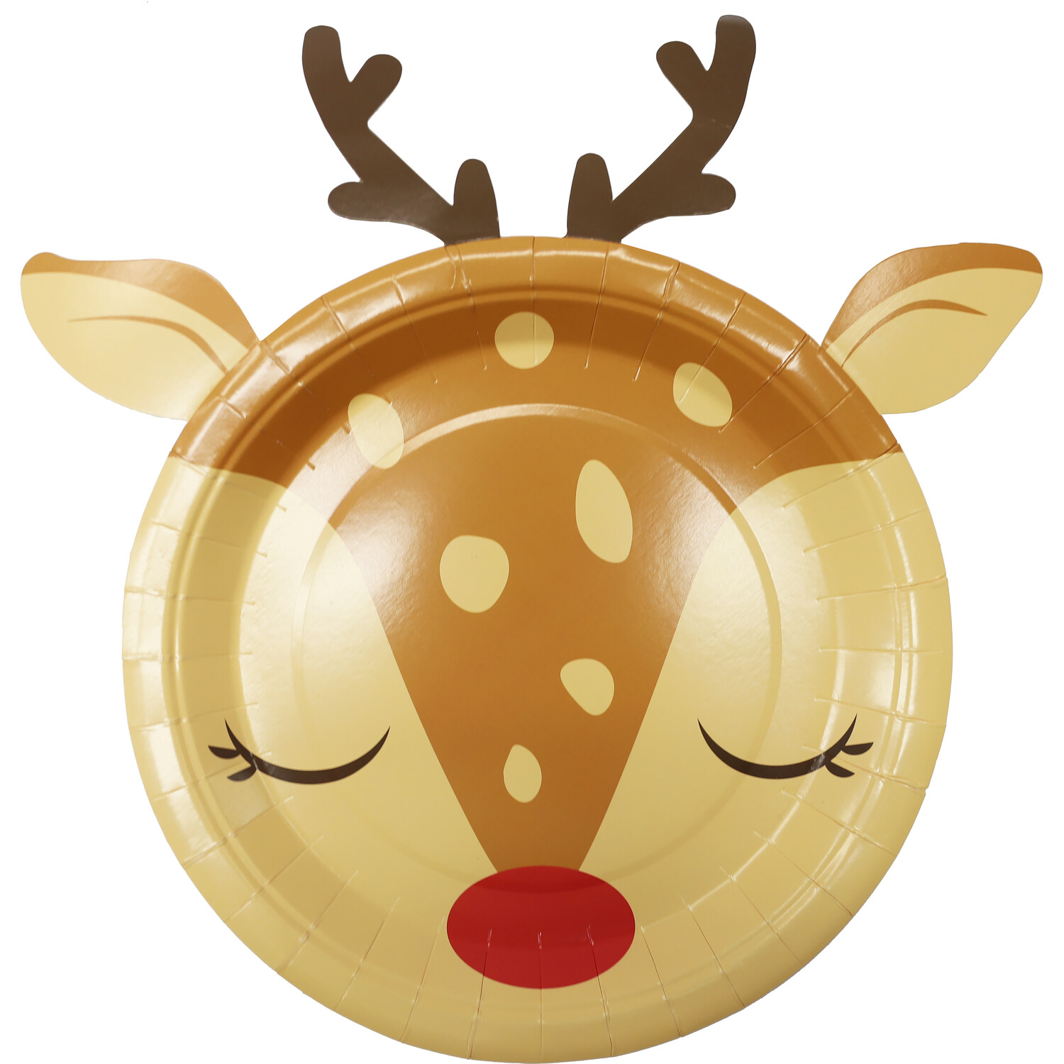 Pack of 8 Santa or Reindeer Shaped Plates - Multicolour Image 3