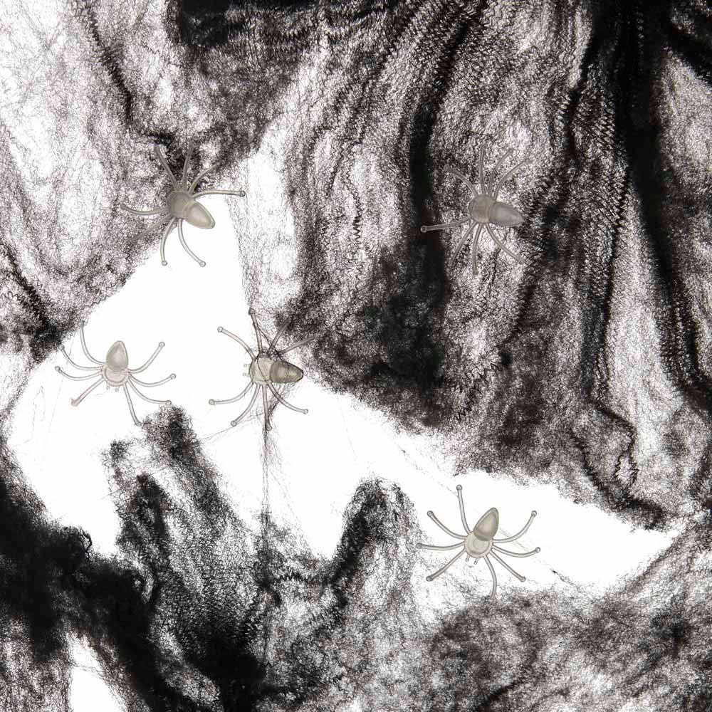 Wilko Halloween Black Web with Spiders Image 3