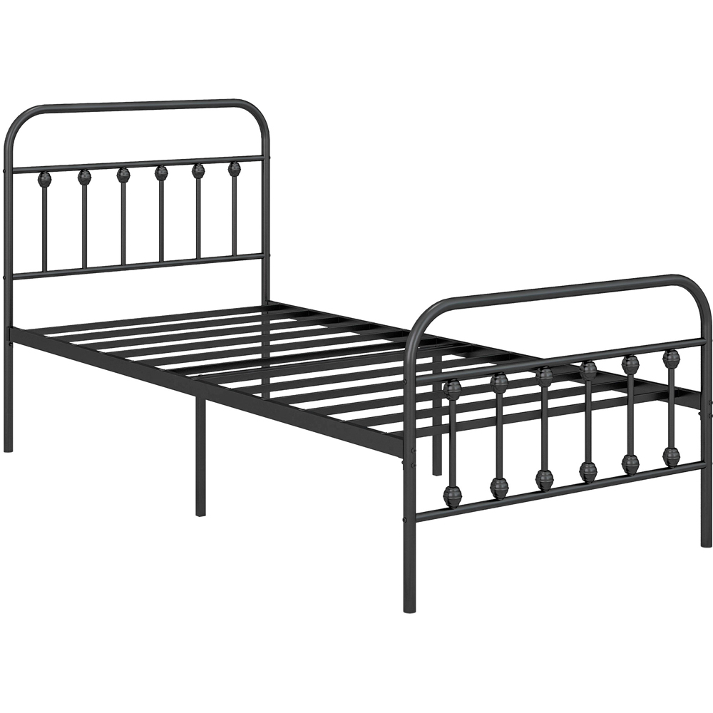 Portland Black Metal Single Bed Image 2