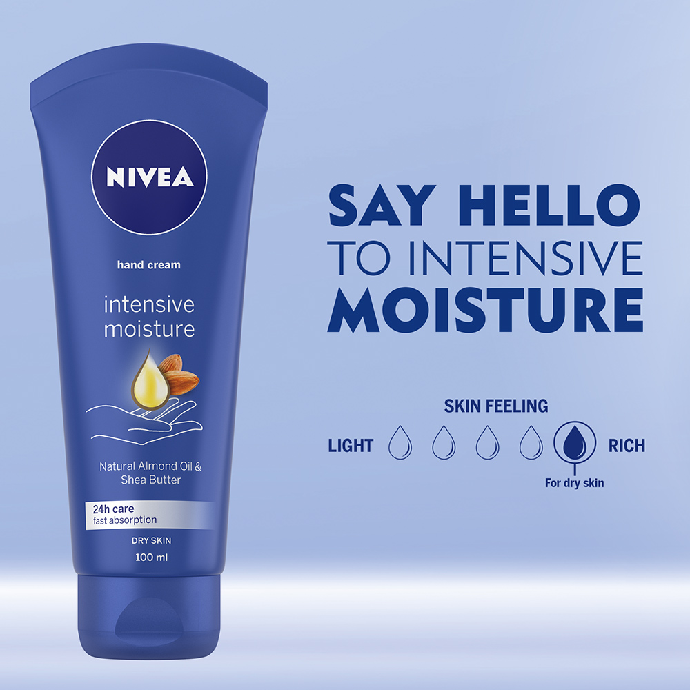 Nivea Almond Oil & Shea Butter Intensive Hand Cream for Dry Skin 100ml Image 4
