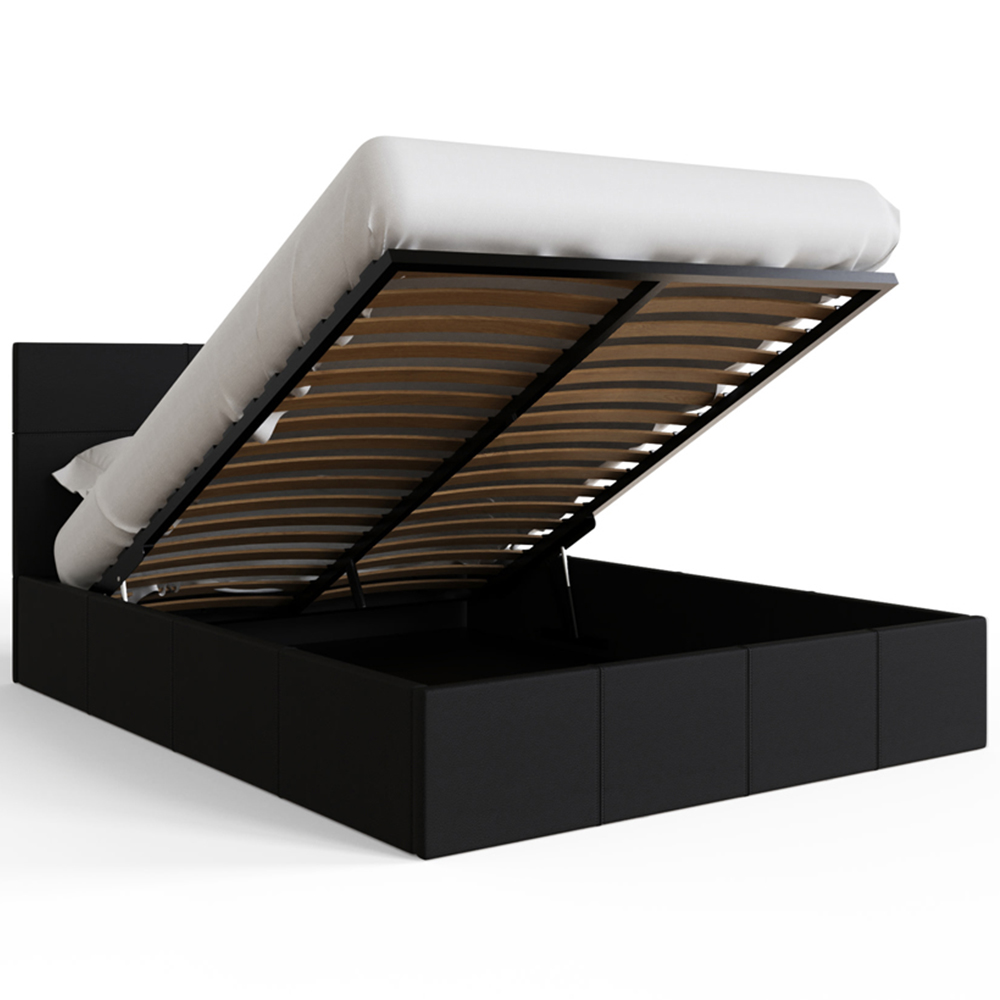 GFW Double Black End Lift Ottoman Bed Image 6