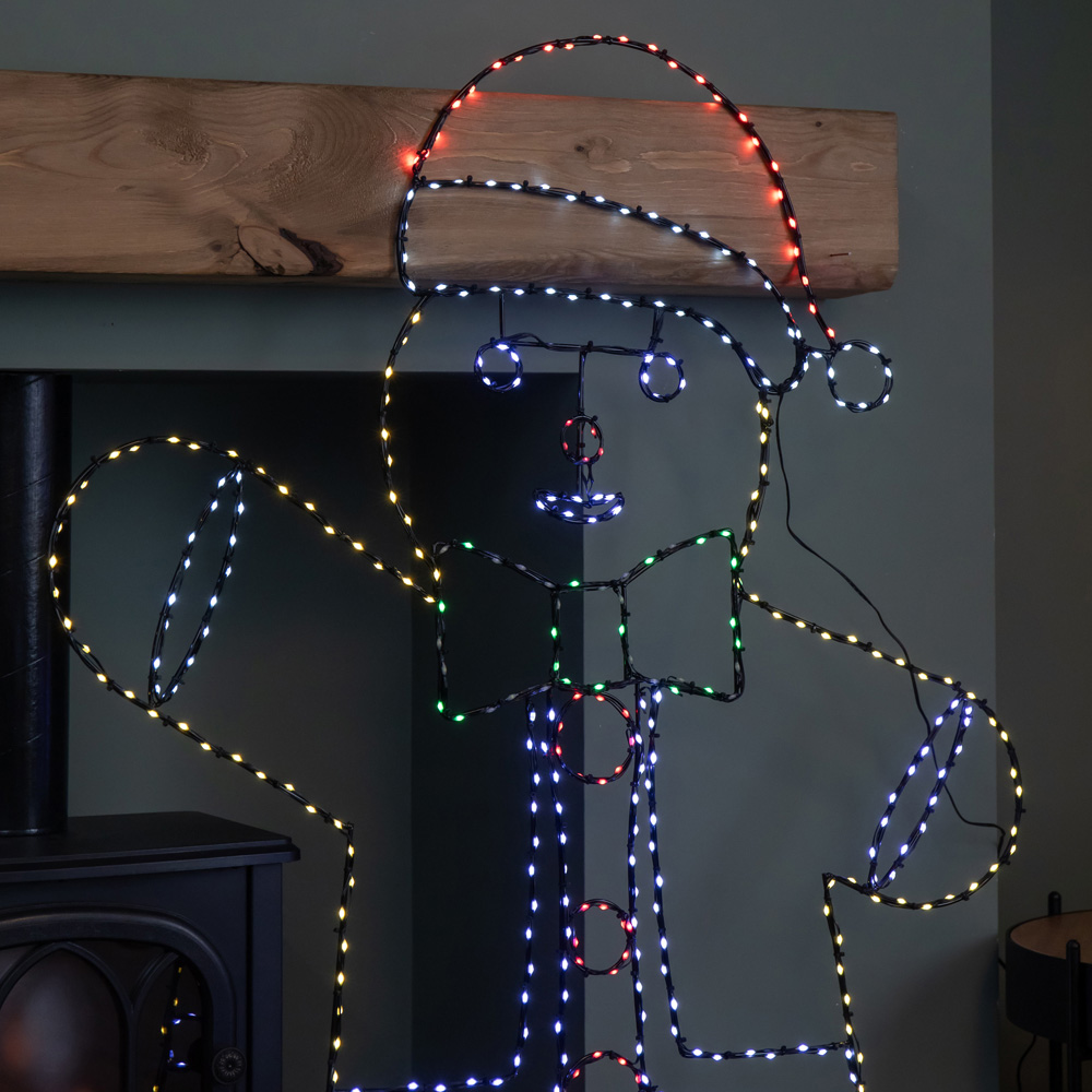 Samuel Alexander FlexiBright 456 Multicoloured LED Gingerbread Man Christmas Decoration 1.2m x 90cm Image 6