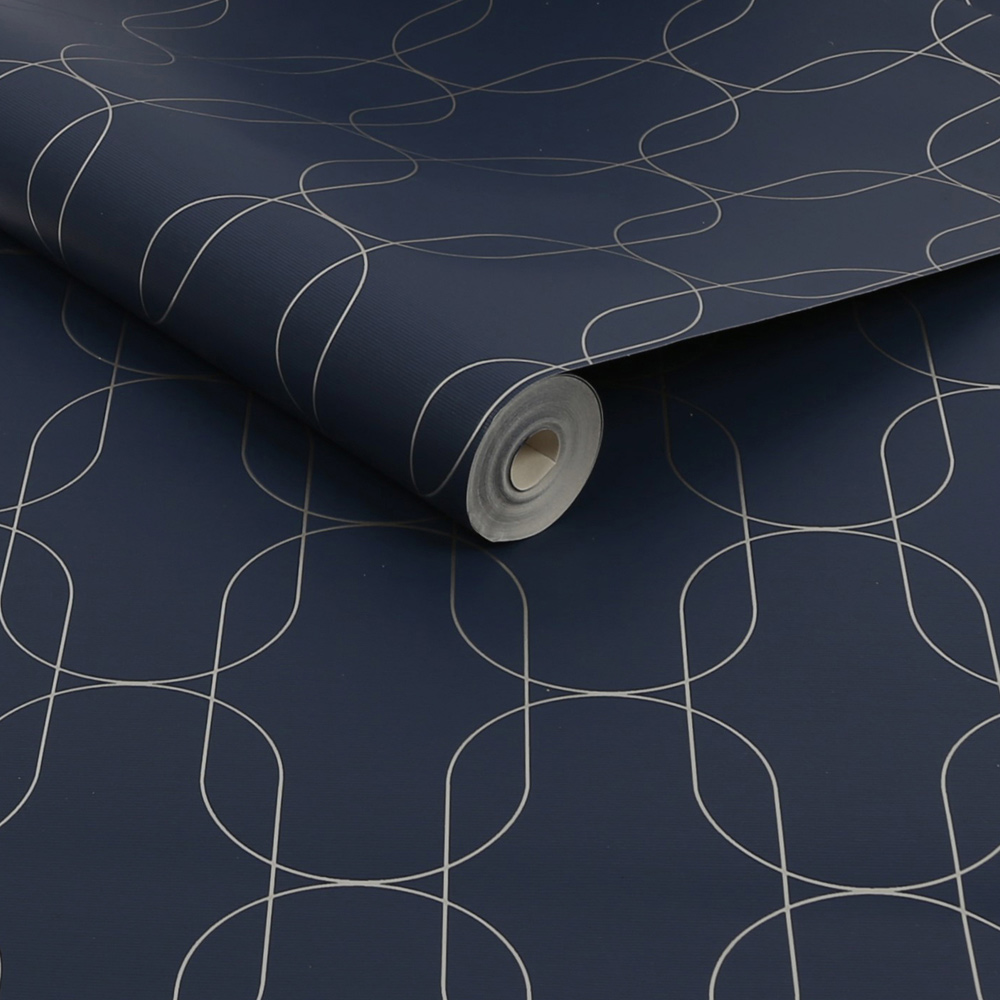 Superfresco Colours Eternity Navy Wallpaper Wilko