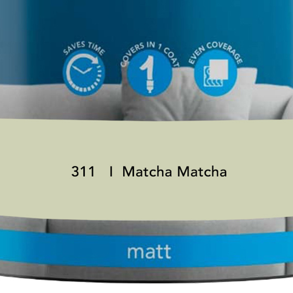 Wilko Matcha Matcha One Coat Matt Emulsion Paint 2.5L Wilko