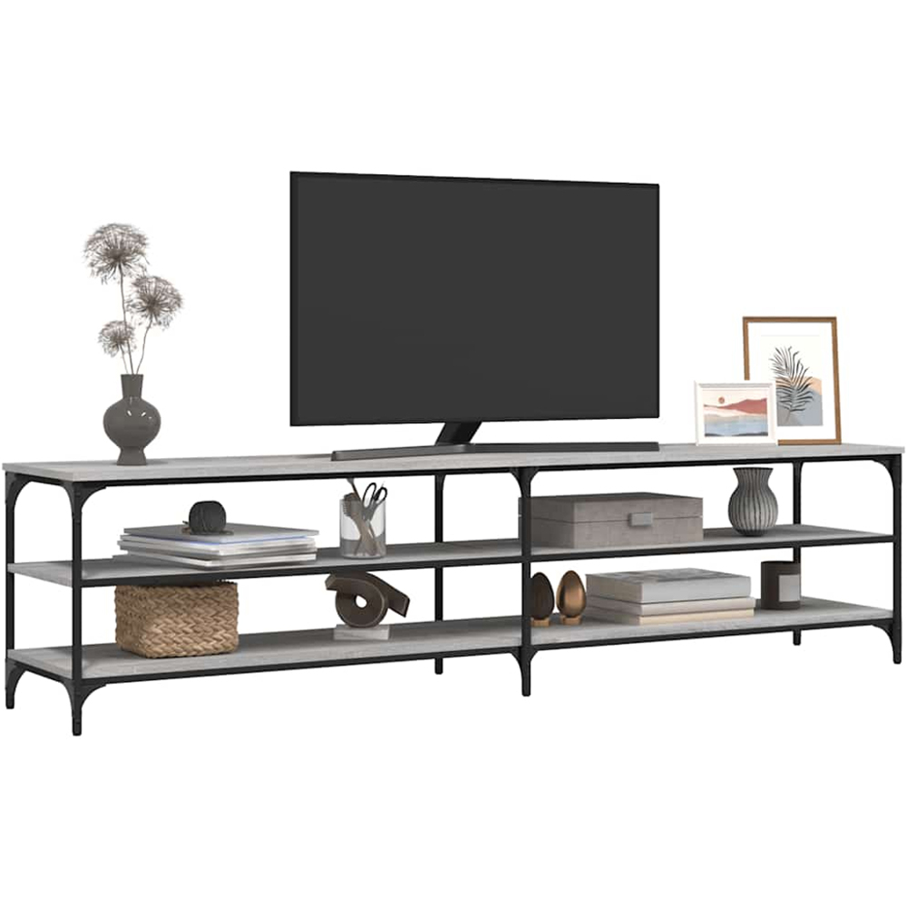 vidaXL 2 Shelf Grey Sonoma TV Cabinet Image 3
