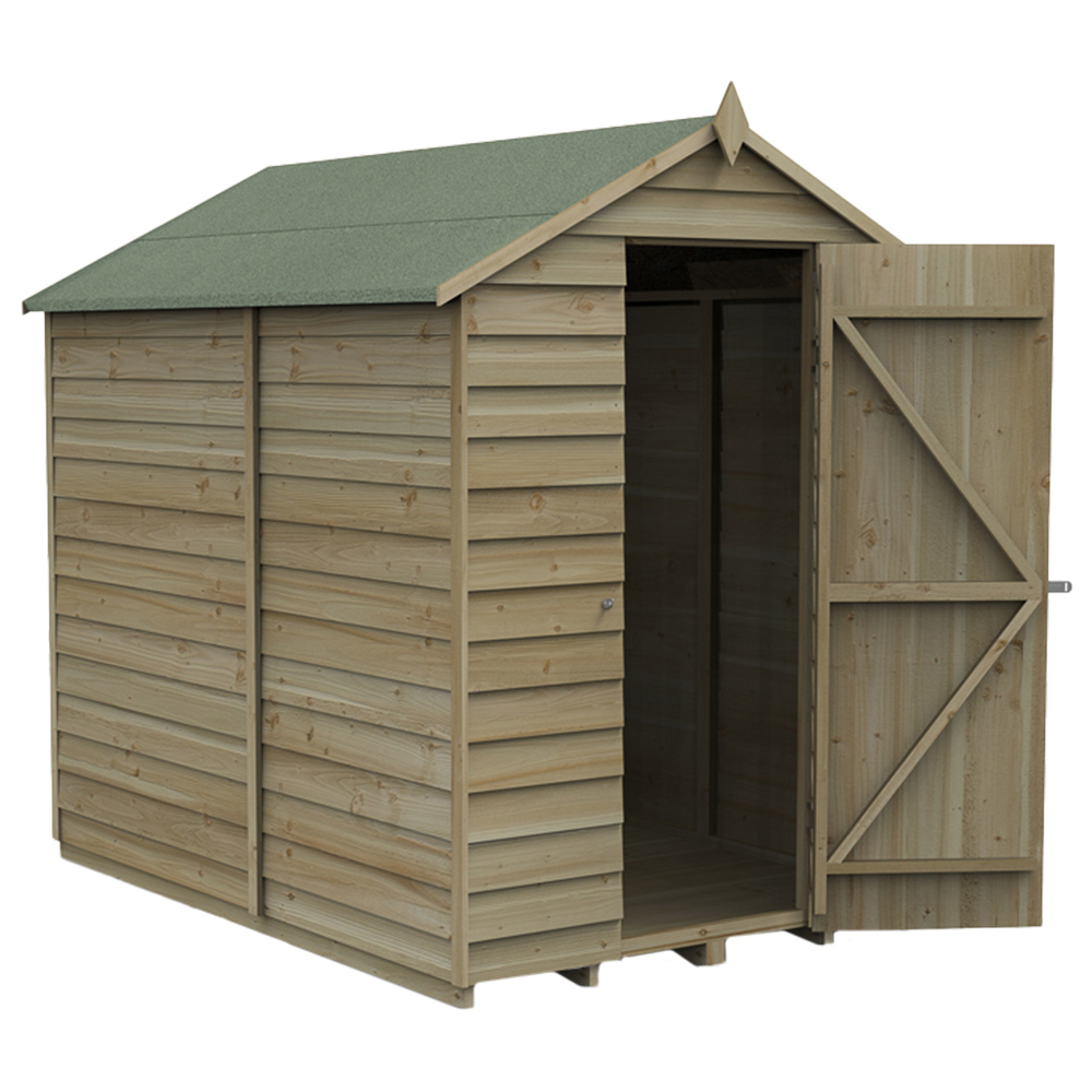 Forest Garden 7 x 5ft Pressure Treated Overlap Apex Shed Image 3