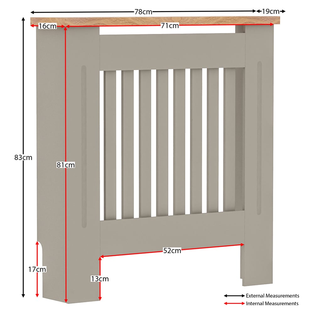 Vida Designs Arlington Olive Grey Radiator Cover Small Image 8