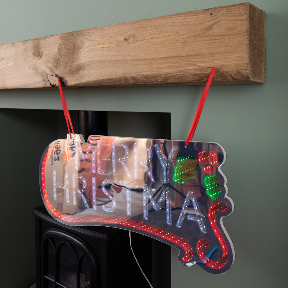 Samuel Alexander Multicolour LED Light Up Merry Christmas Infinity Christmas Decoration Image 6