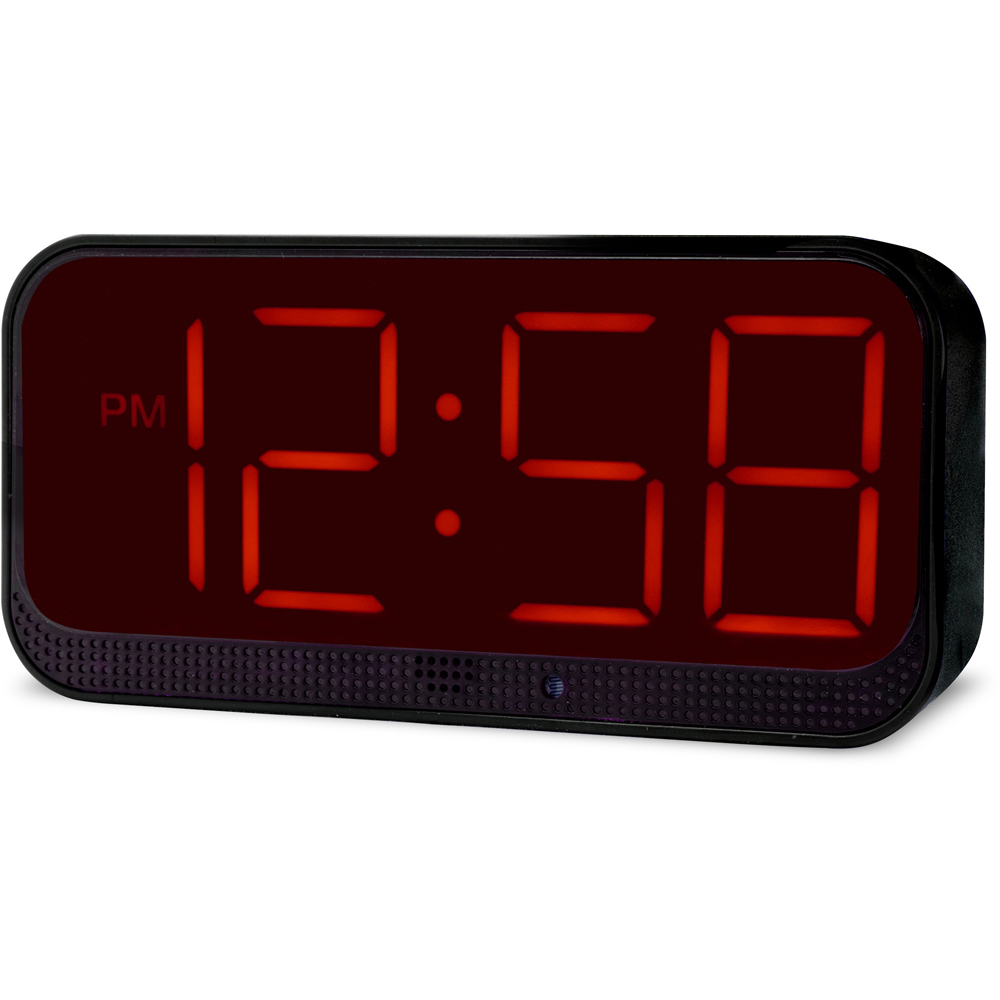 Acctim Silas Black and Red LED Wireless Digital Alarm Clock 14cm Image 3