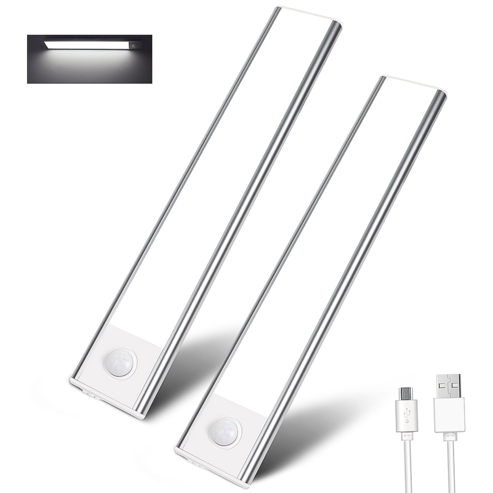 ExtraStar 2 Pack 1W Rechargeable Smart Sensor Daylight Wardrobe Cabinet Light Image 1
