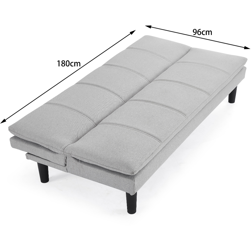 Home Detail Pearse 2 Seater Light Grey Sofa Bed Image 8