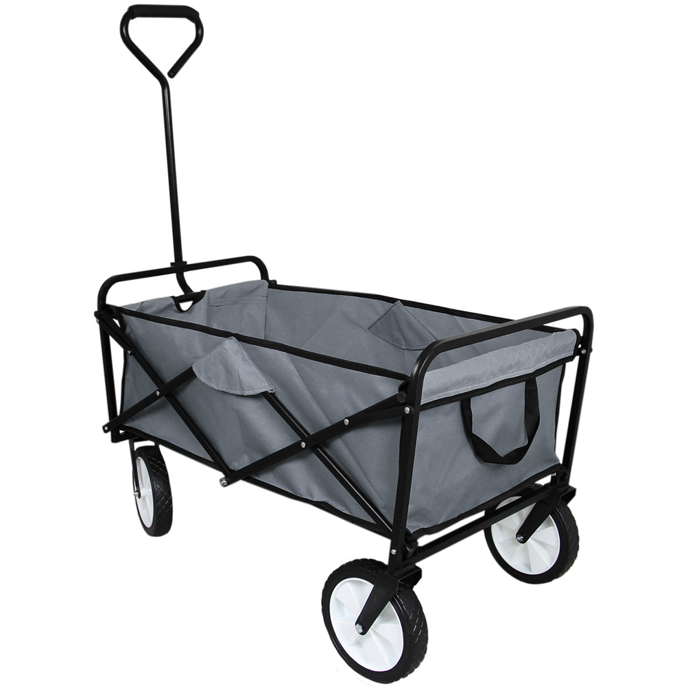 Foldable Garden Cart Wagon - Grey Image 1