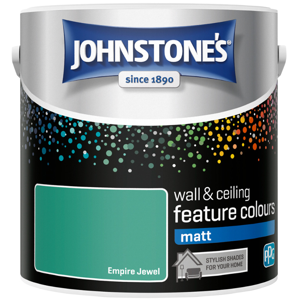 Johnstone's Feature Colours Walls & Ceilings Empire Jewel Matt Paint 1.25L Image 2