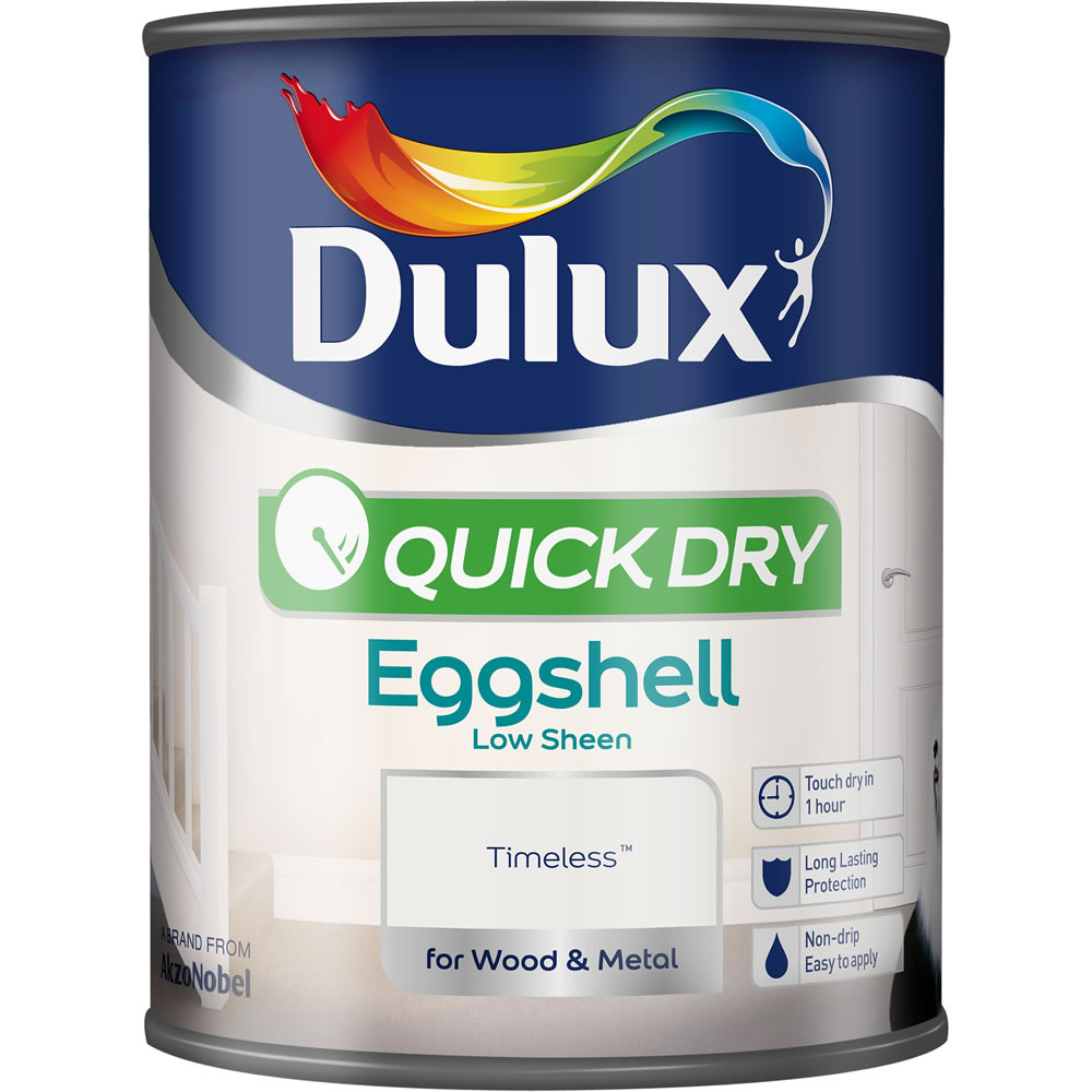 Dulux Quick Dry Wood and Metal Timeless Eggshell Paint 750ml Image 2