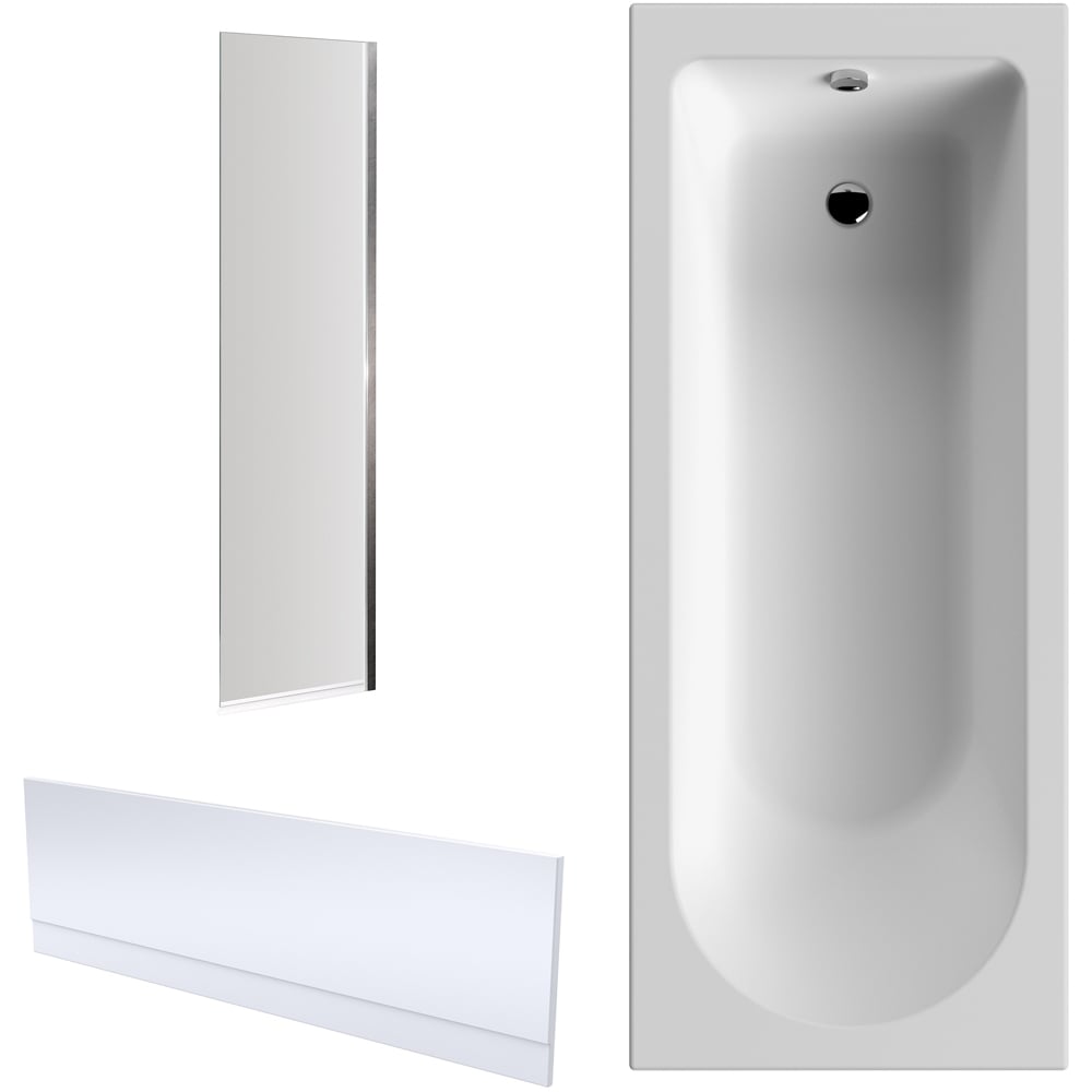 nuie 1700 x 700mm Standard Bath with Panel and Screen Image 1