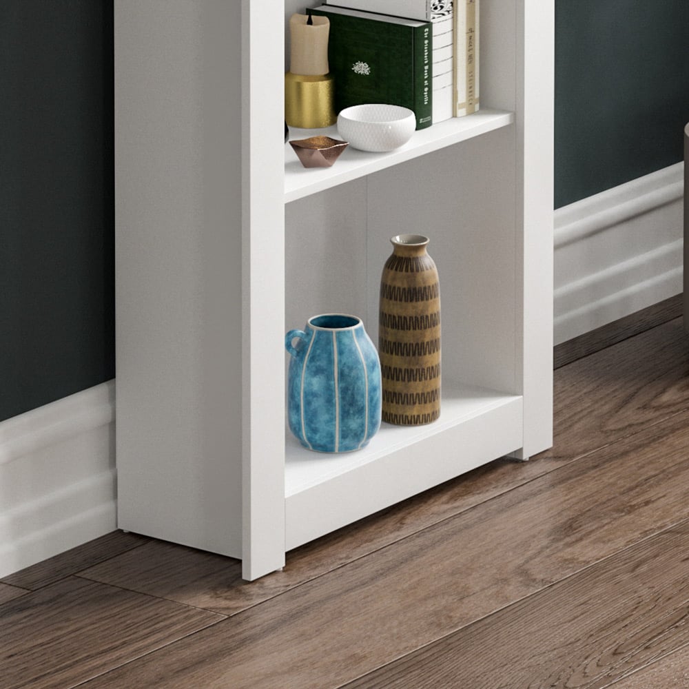 Vida Designs Arlington 4 Shelf White Bookcase Image 6