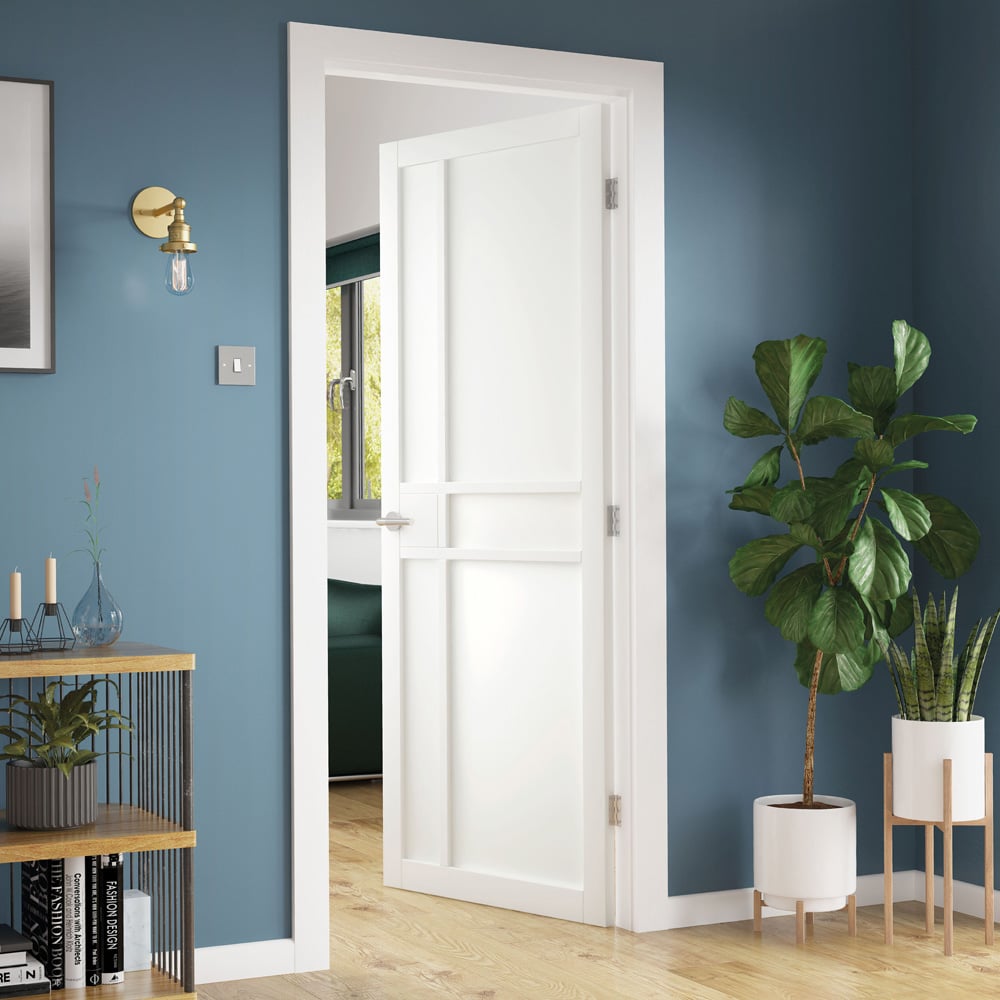 JB Kind City Urban Industrial White Art Deco Style Internal Door 1981 x 610mm Image 2