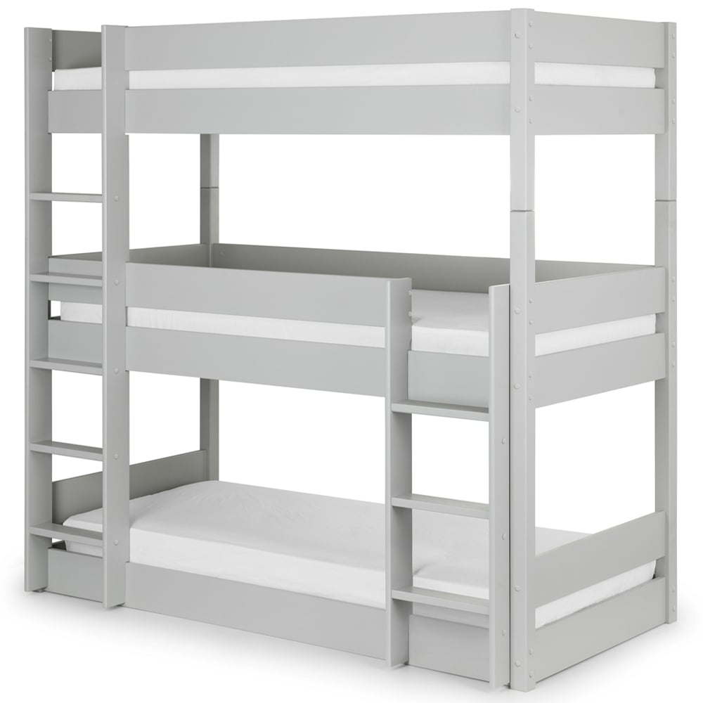 Julian Bowen Trio Dove Grey Triple Sleeper Bunk Bed Image 2