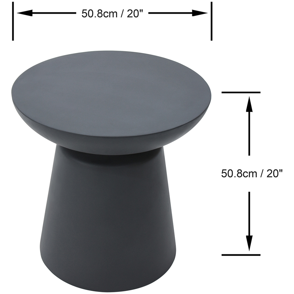 Elementi Kylix Slate Black GRC Side Table Image 6