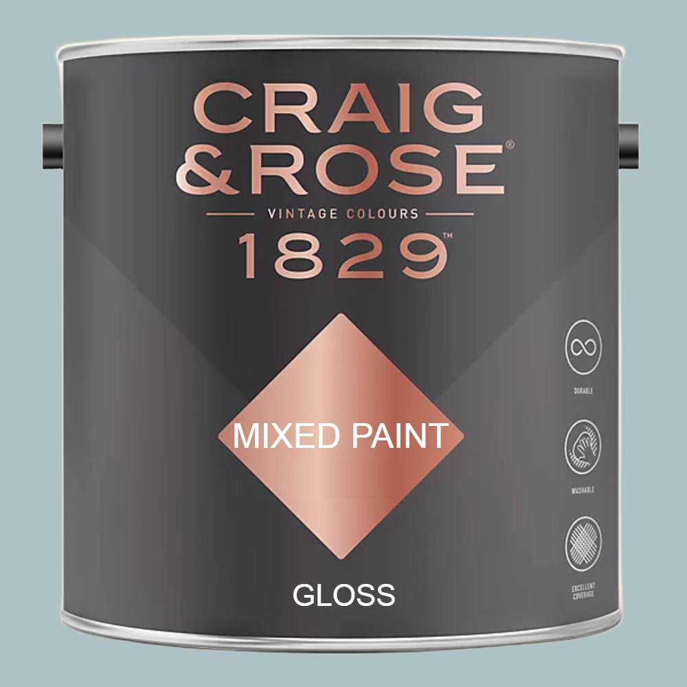 Craig & Rose 1829 Vintage Walls Wood and Metal Swedish Blue Gloss Mixed Paint 2.5L Image 2