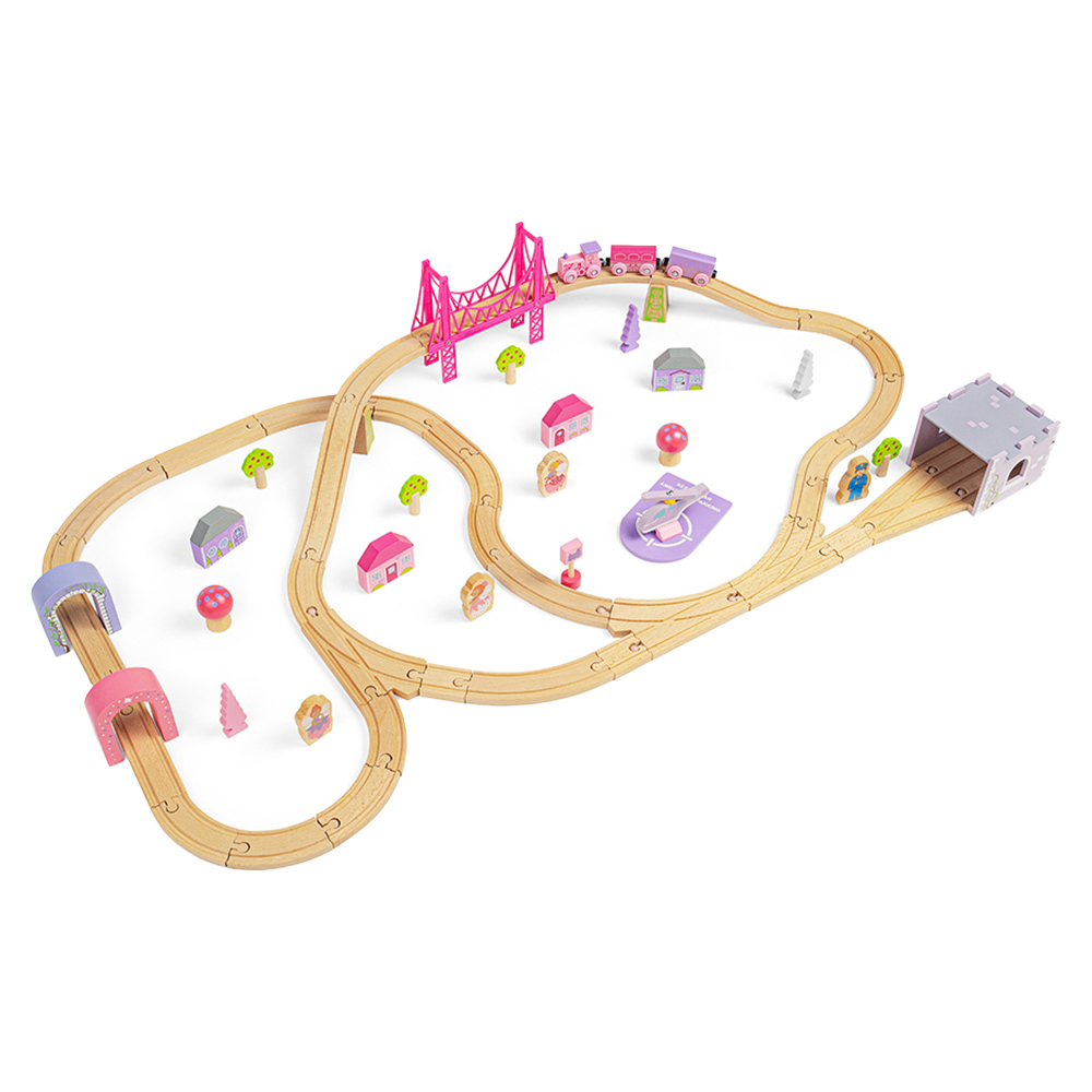 Bigjigs Rail 75-Piece Fairy Town Train Set Image 3