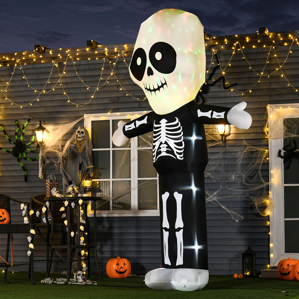HOMCOM Halloween Inflatable Skeleton Ghost 3m Image 2