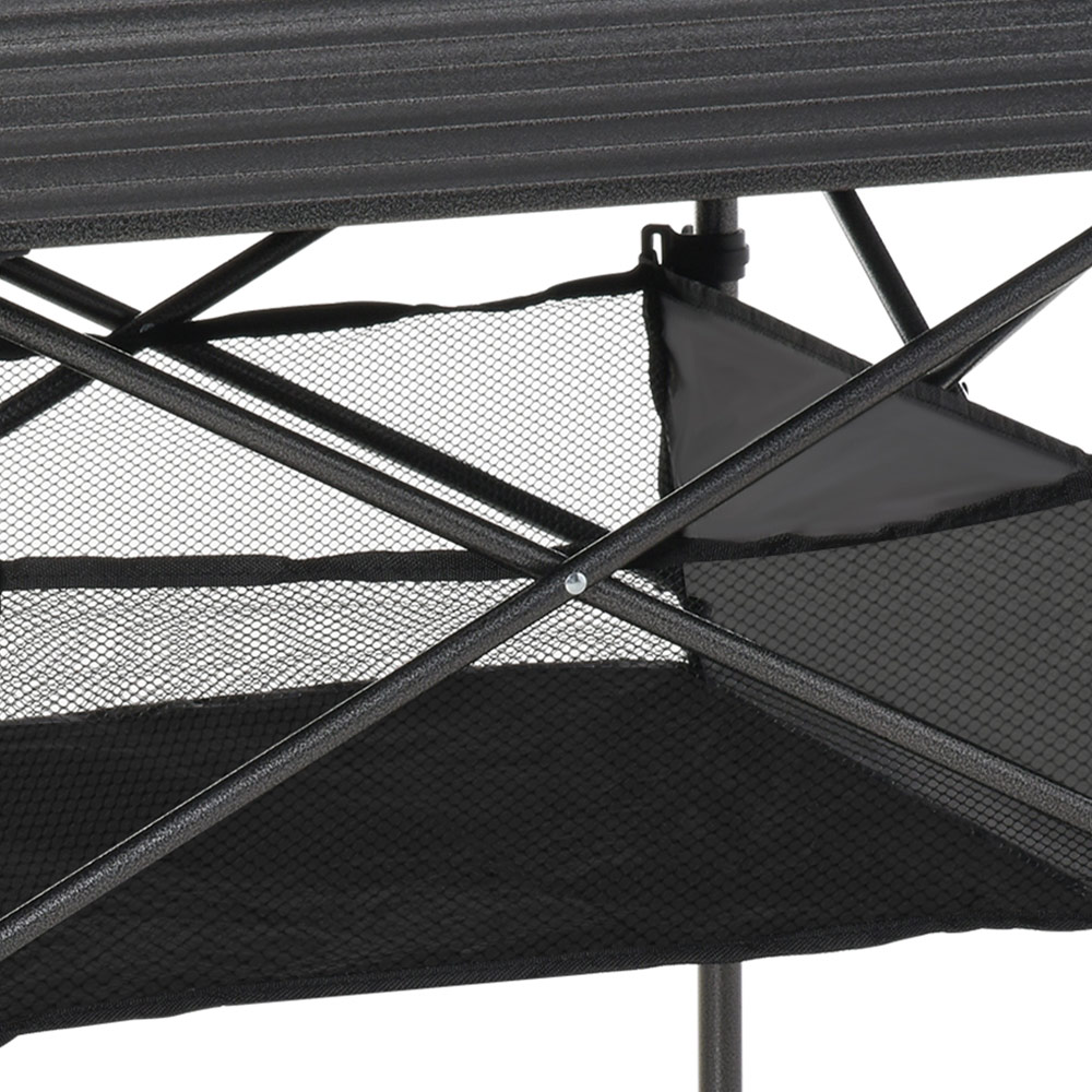 Outsunny Foldable Camping Desk with Storage Black Image 5
