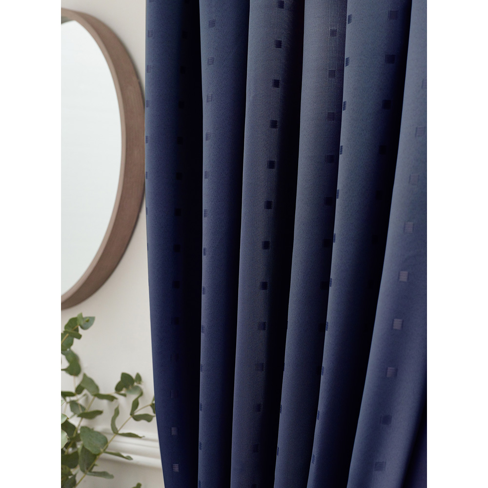 Alan Symonds Madison Navy Ring Top Curtain 168 x 137cm Image 4