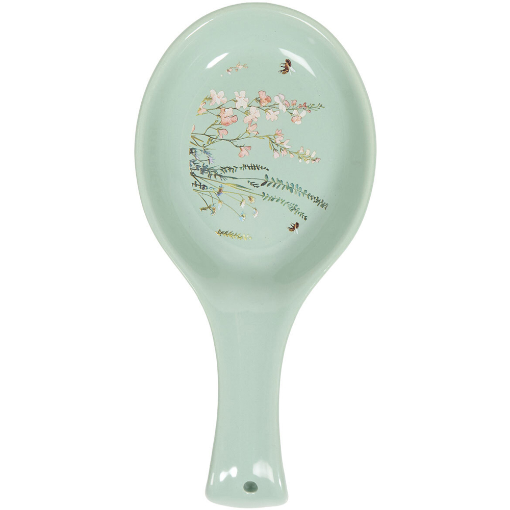 Floral Bees Spoon Rest Sage Image 2