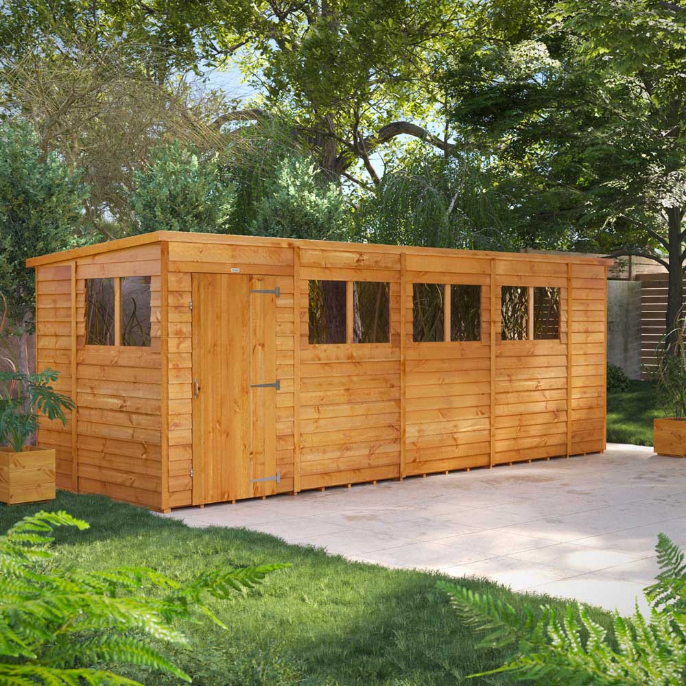 Power 18 x 6ft Overlap Pent Garden Shed Image 2