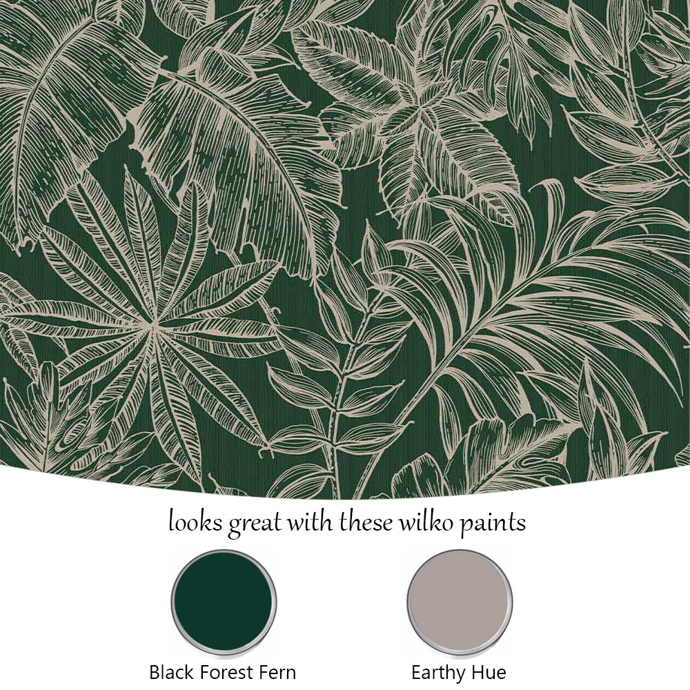 Superfresco Colours Tropic Archive Dark Green Wallpaper Image 4