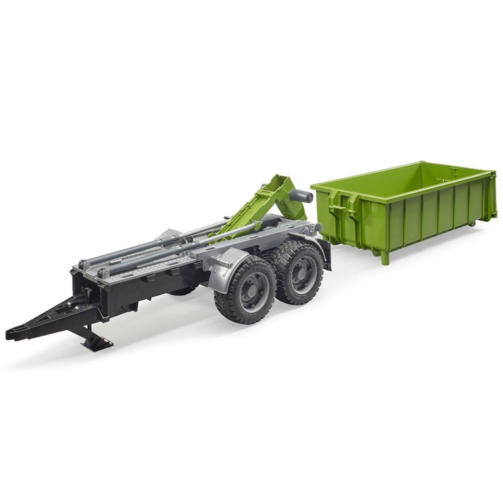 Bruder Kids Farm Tractor Roll-Off Container Trailer Playset Model Image 6