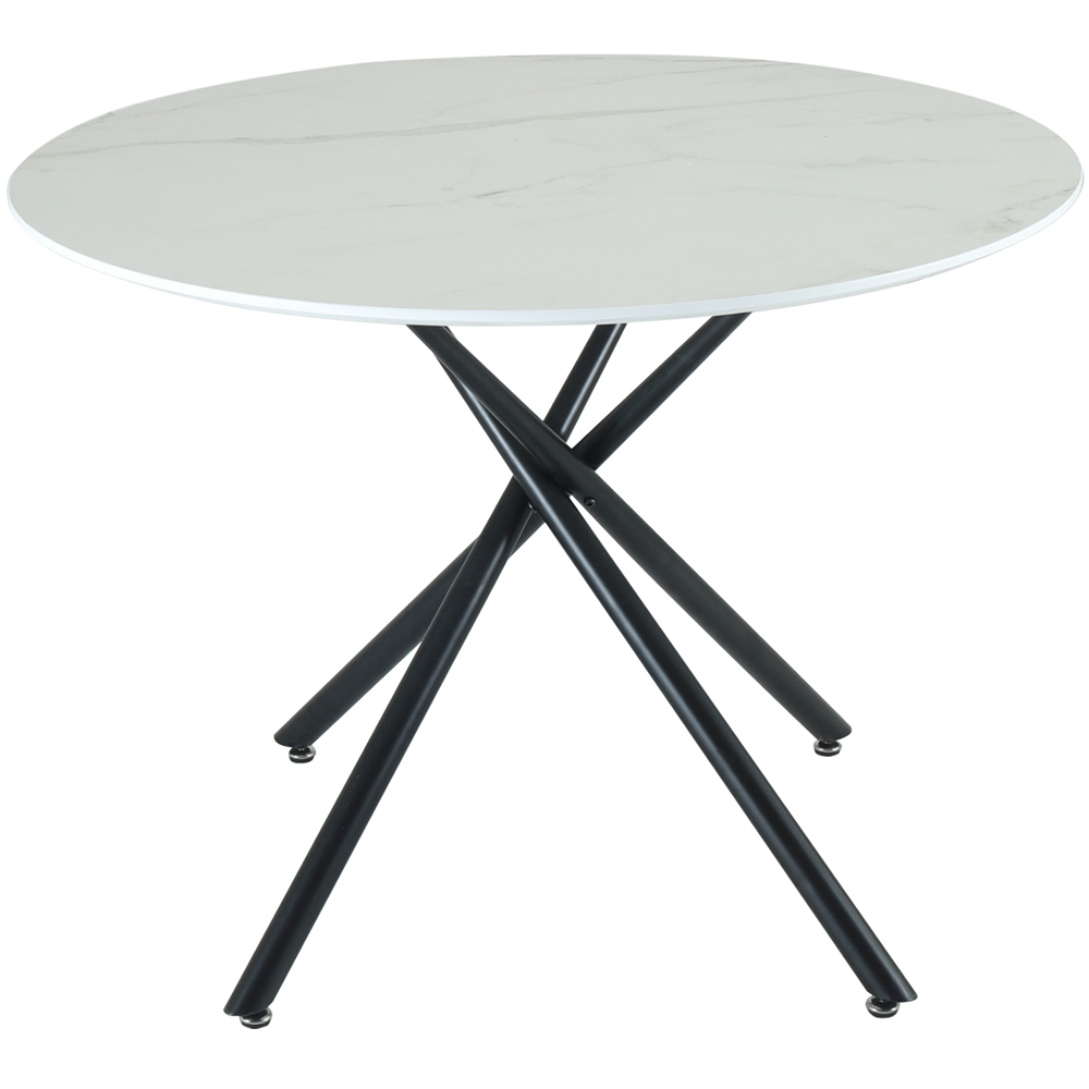 Indoor Living Seattle 4 Seater Distressed Taupe Jaydn Leather Dining Table Set Image 7