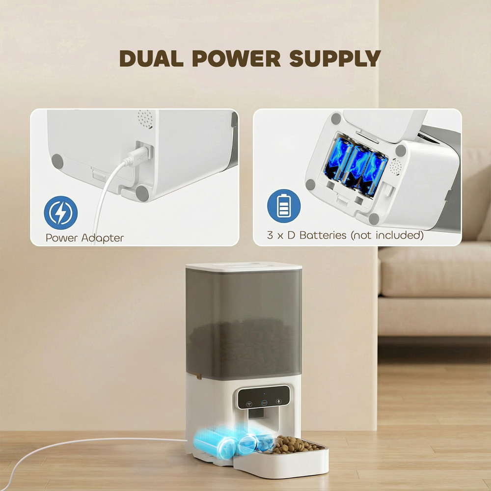 PawHut 4.5L Automatic Cat Feeder with Timer Image 6