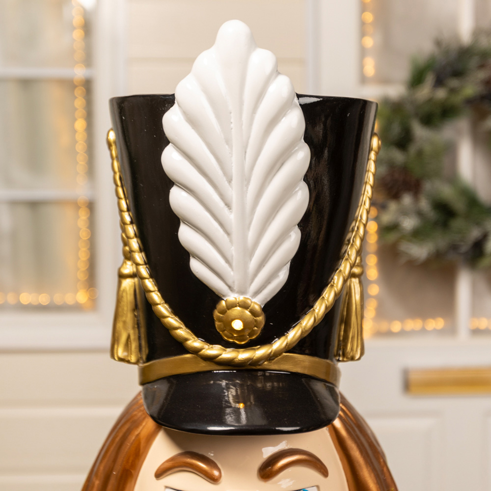 The Christmas Centre Green Red and Blue LED Lights Traditional Nutcracker Soldier 5.5ft Image 4