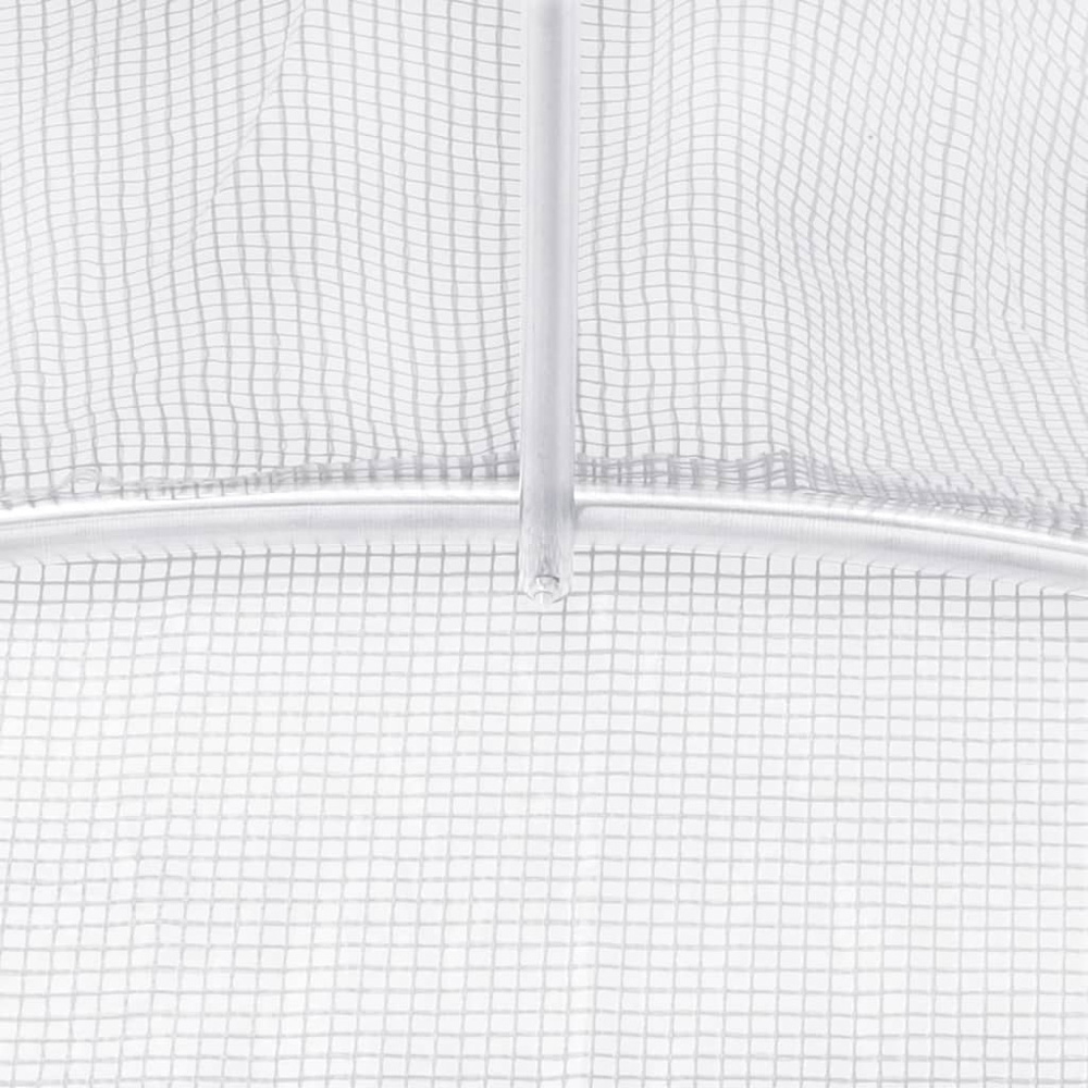 vidaXL White Polyethylene Galvanised Steel Frame 59 x 19.6ft Greenhouse Image 5