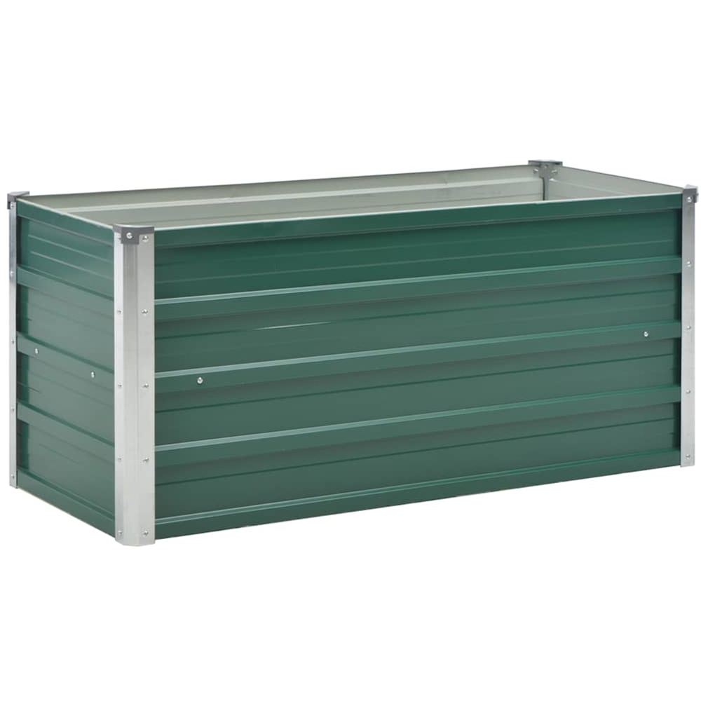 vidaXL Green Galvanised Steel Raised Garden Bed 45 x 100 x 40cm Image 1