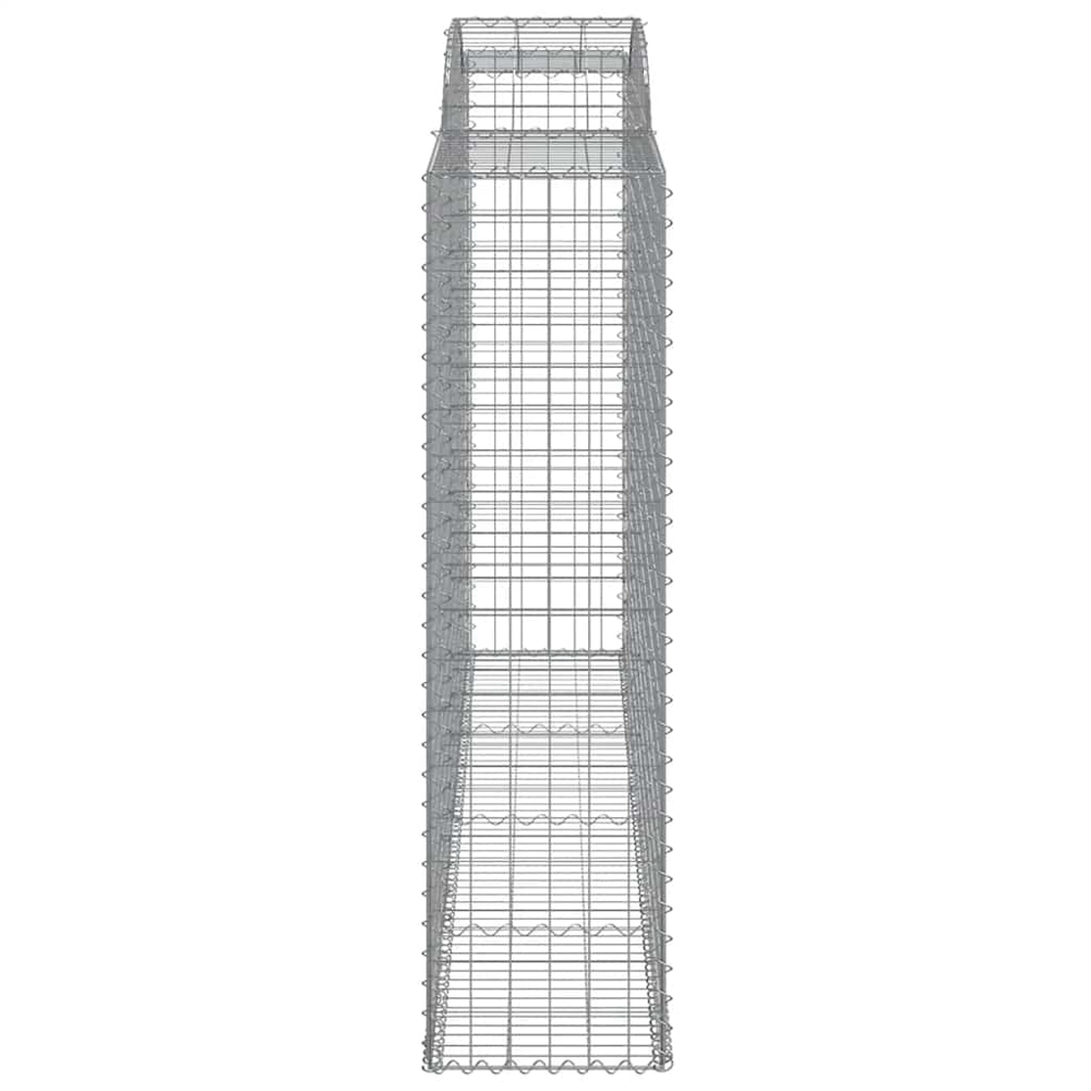 vidaXL Silver Galvanised Iron Arched Gabion Basket 300 x 50 x 180/200cm 11 Pack Image 3