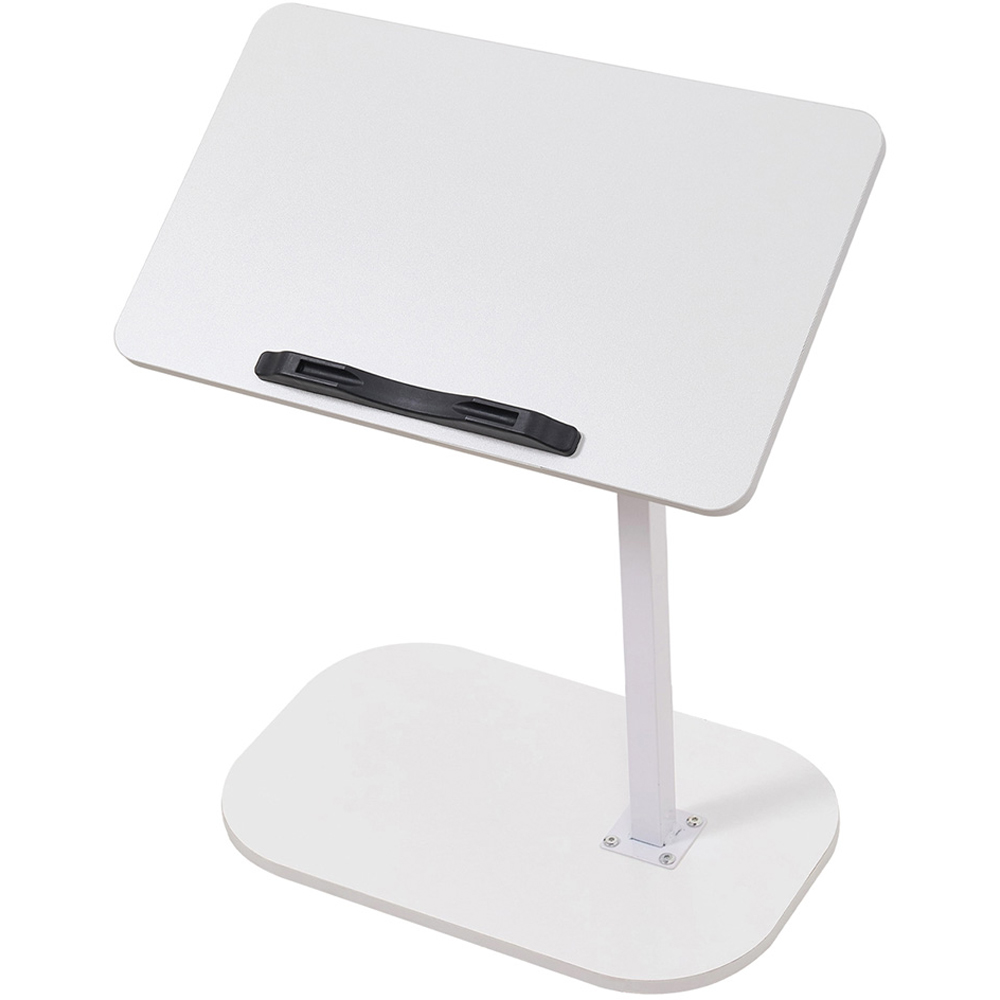 Living and Home White Adjustable C-Shaped Laptop Stand Table 45 x 28cm Image 2