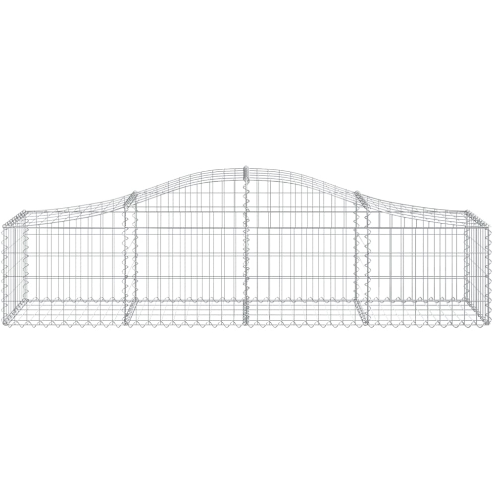 vidaXL Silver Galvanised Iron Arched Gabion Basket 200 x 50 x 40/60cm 13 Pack Image 4