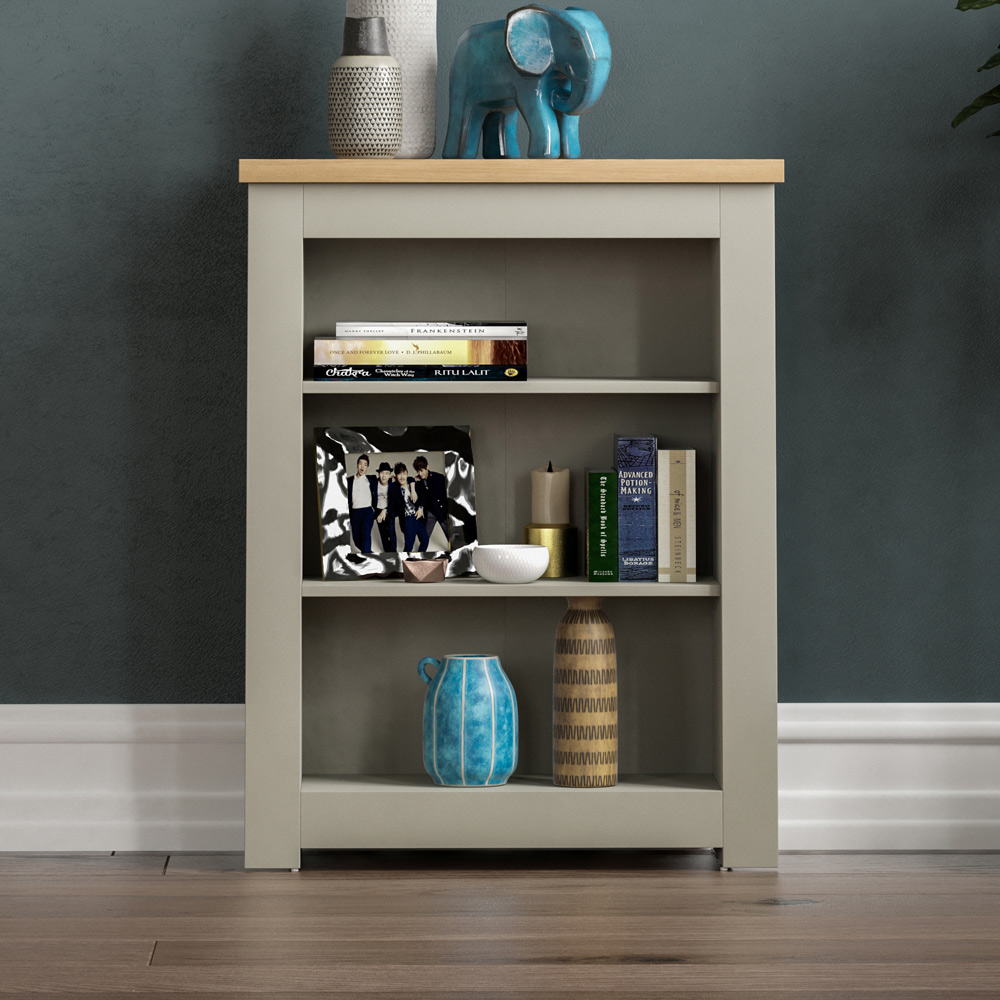 Vida Designs Arlington 3 Shelf Grey Bookcase Image 3