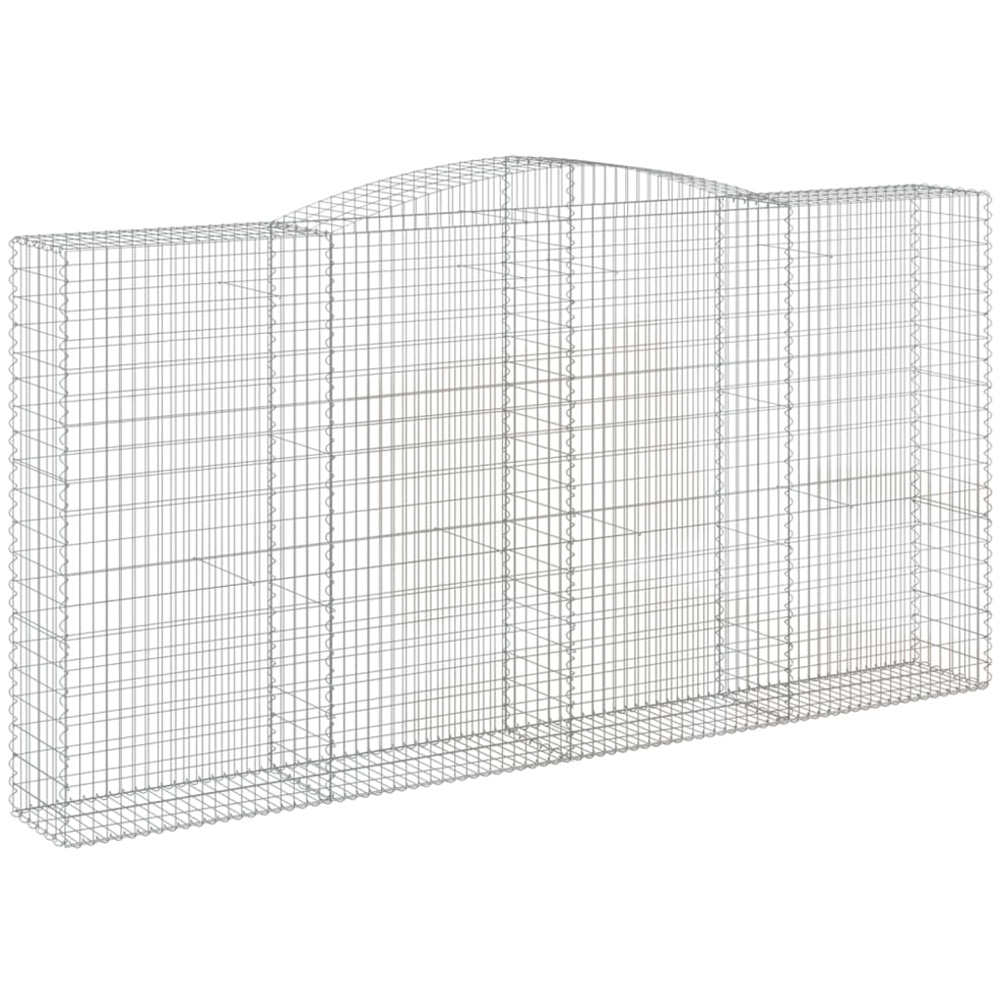 vidaXL Silver Galvanised Iron Gabion Basket 400 x 50 x 200/220cm 4 Pack Image 1