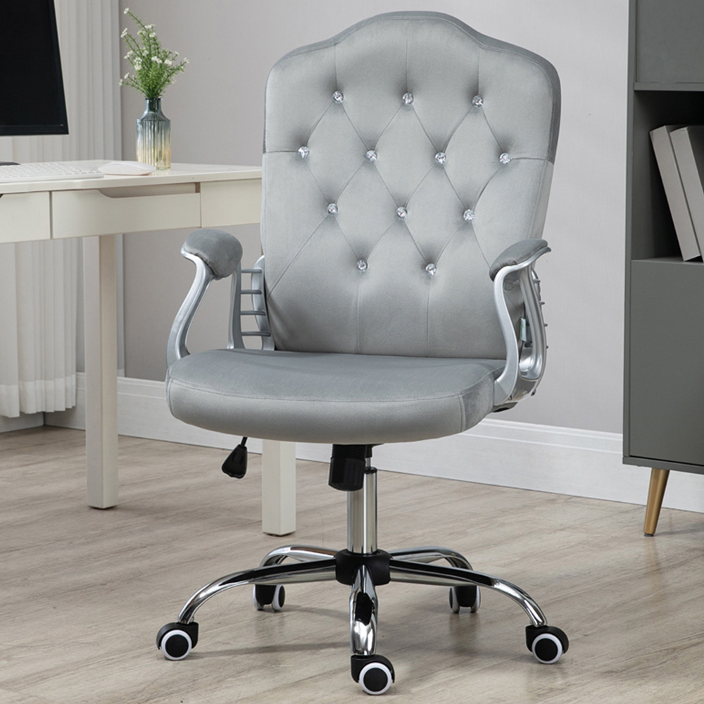 Vinsetto Grey Adjustable Office Chair Image 1